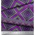 thumbnail image 2 of Soimoi polyester Crepe Fabric Geometric Southwestern Printed Craft Fabric by the Yard 42 Inch Wide, 2 of 3