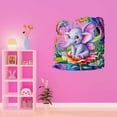 thumbnail image 3 of Cute Colorful Elephant Fairy Magical Animal Wall Art Sticker Designs Vinyl Stickers For Home House Walls Rooms Windows Bedroom Decoration Size (12x12 inch), 3 of 3