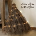 thumbnail image 3 of 2PCS Halloween Witch Broom, 5.5 FT Giant Handmade Real Twig Witch Broom, Lighted Halloween Decor for Spooky Party Supplies, 3 of 5