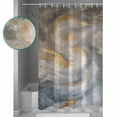 thumbnail image 3 of Abstact Marble Texture Shower Curtain Set ，Waterproof Fabric Shower Curtains Grey Brown Gold Gradient Art Shower Curtains for Bathroom,Bathroom Decor 54x"78", 3 of 6