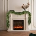 thumbnail image 5 of Realistic Artificial Christmas Cedar Garland with Real Touch Faux Pine Needles for Holiday Fireplace Mantle, Staircase, Door, Window, Table, Indoor Outdoor Decor, Thick Lush Greenery Garland, 5 of 7