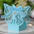 thumbnail image 2 of 50Pcs Wedding Laser Hollow Chocolate Wedding Candy Box Pearlescent Paper Butterfly Paper Box, 2 of 6
