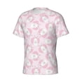 thumbnail image 5 of Vsdgher Cute Rabbit Print Men's Dry Fit Mesh Athletic Shirts Moisture Wicking Tennis T-Shirt Tops, 5 of 9
