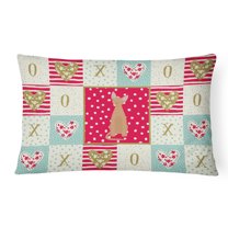Carolines Treasures CK5756PW1216 Devon Rex 1 Cat Love Canvas Fabric Decorative Pillow, 12H x16W, multicolor