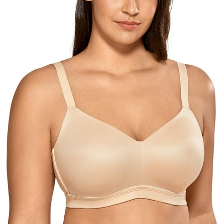 

AISILIN Women s Plus Size Wirefree Bras Full Coverage Seamless T-shirt Bra