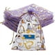 thumbnail image 3 of Bolsas de organza con estampado de corazones de 5x7 pulgadas, 100 unidades, bolsas de regalo doradas, bolsas para joyas, bolsas de organza de malla transparente con cordón, recuerdos de boda, 3 of 9