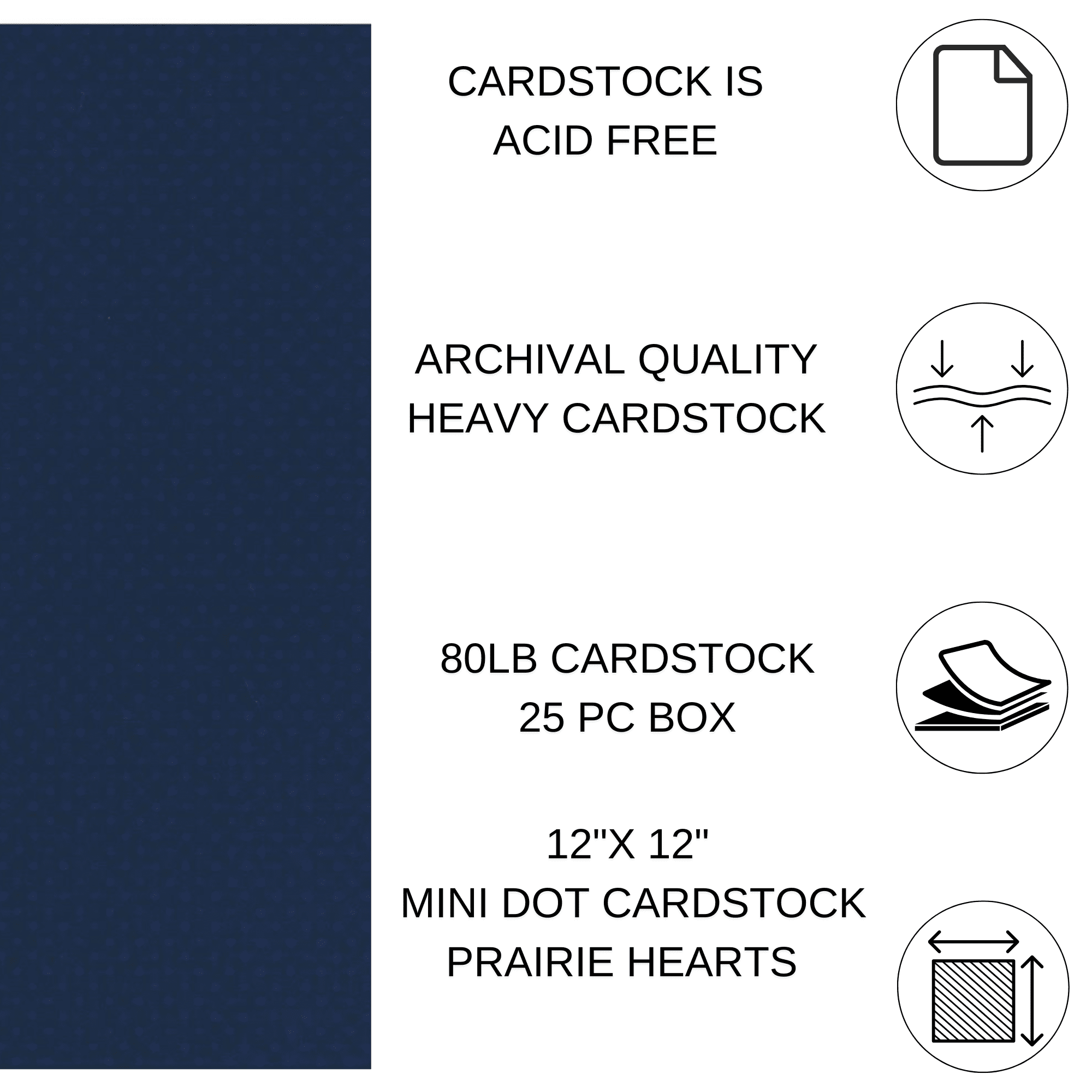 Paper Accents Mini Dot Cardstock 12"x 12" 80lb Prairie Hearts 25pc