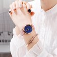 thumbnail image 3 of Reloj de pulsera de cuarzo con correa de PU de aleación de mujer con esfera redonda y cielo estrellado de moda (rosa), 3 of 4