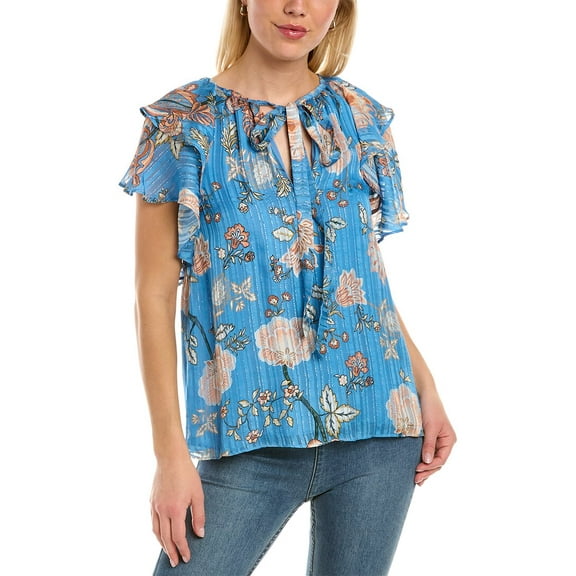 Ramy Brook womens  Sue Top, XS, Blue