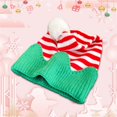 thumbnail image 6 of MIPREWUY Christmas Knit Hat for Kids Adults, Striped Elf Hat Christmas Beanie Hat Winter Cap for Christmas Holiday Party, 6 of 6