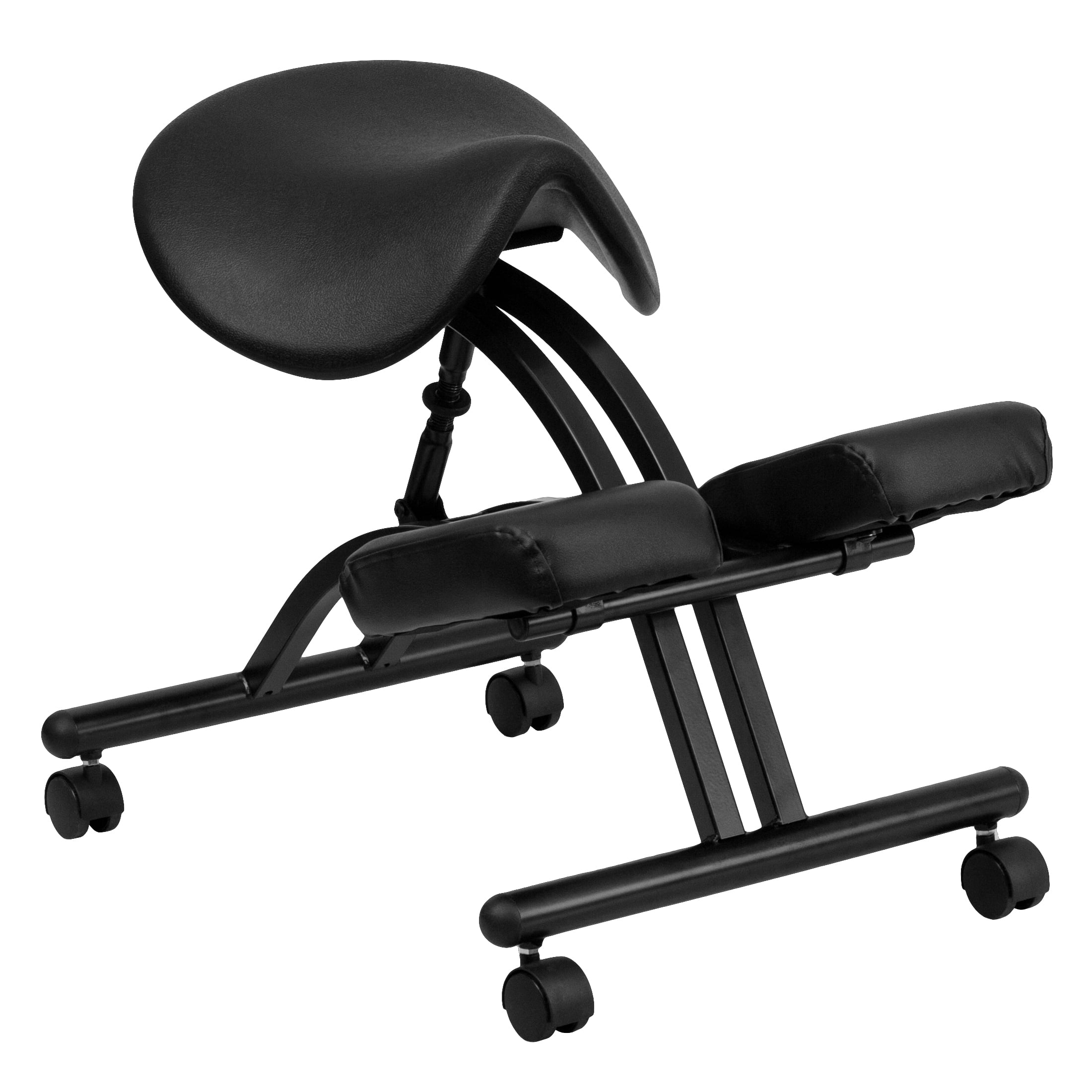 Black Details about   Wooden Ergonomic Kneeling Posture Office Chair 