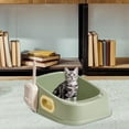 thumbnail image 5 of Pet Cat Pet Supplies Non Slip Cats Sand Box with Handle High Sided Green, 5 of 5