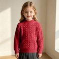 thumbnail image 3 of Mnyotv Kids Pullover Tops Boys Girl Fall Winter Base Layer Sweaters Unisex Long Sleeve Thermal Sweater Size 11-12 Years, 3 of 9