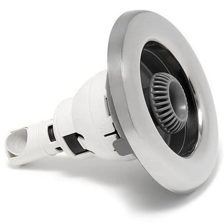 Waterway Plastics 212-7637S 5 in. Power Storm Snap-In Spa Jet Internals Directional Metal Escutcheon, Gray