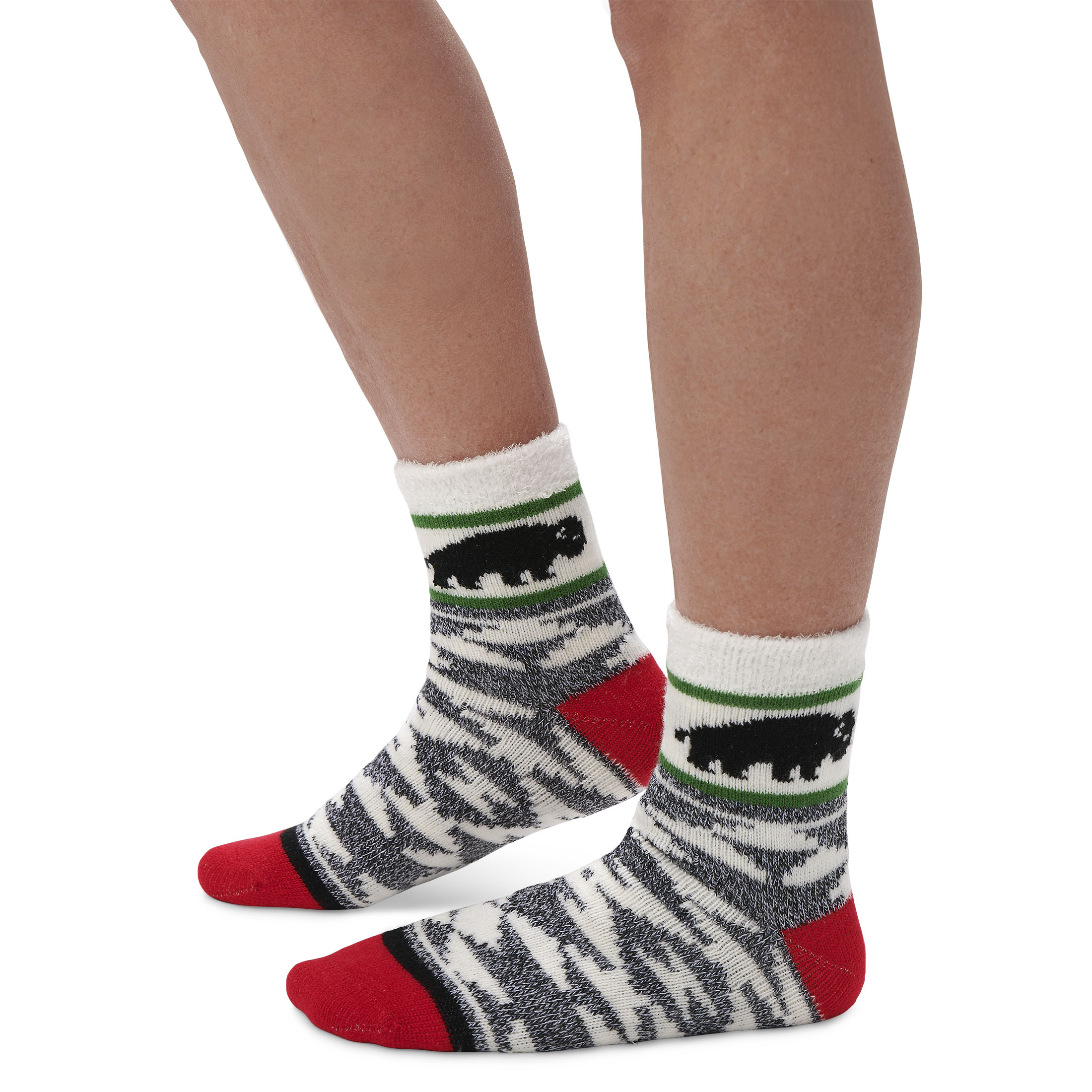 Airplus Dual Layer Holiday Crew Sock, Home for Christmas, Men's Large 3 Pack