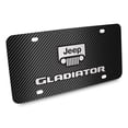 thumbnail image 2 of Jeep Gladiator 3D Logo Black Carbon Fiber Patten Stainless Steel License Plate, 2 of 5