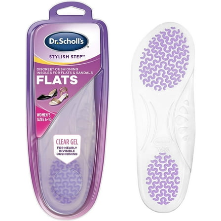 Dr. Scholl's Stylish Step Discreet Cushioning Insoles Flats Gel Adult, 2 ct, 3 Pack
