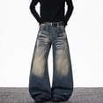 thumbnail image 4 of Conairie Big And Tall Jeans for Men Casual Stretch Denim Pants Solid Comfortable Street Workwear Classic Jeans Trousers Blue XXXL, 4 of 6