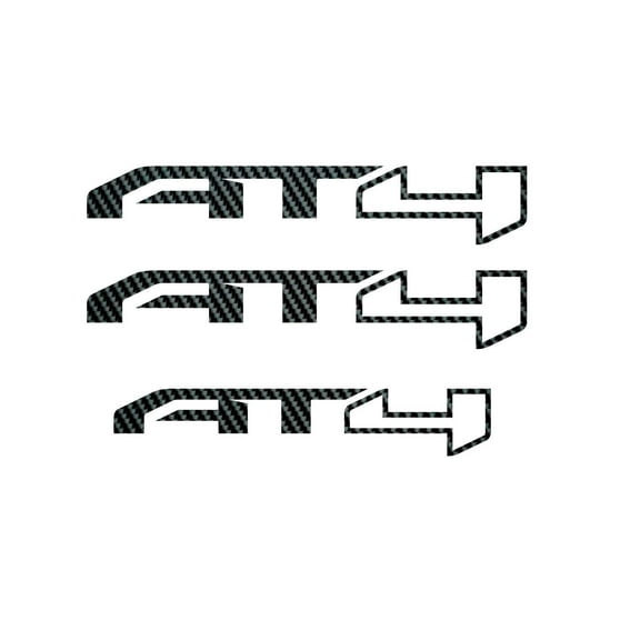 GMC SIERRA Carbon Fiber AT4 Emblem Overlay Decals 2019-2026 Set of 3 GM Licensed
