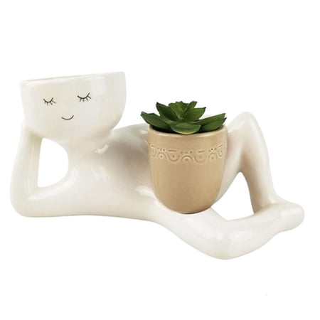Ywmsfl Fake Succulents Plant Artificial Human Shaped Resin Pots Desk Decors Desk Plant for Decors Plant