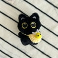 thumbnail image 2 of Llavero colgante de muñeco de peluche blanco de ojos grandes y chirriantes | Adorable llavero de peluche de terciopelo suave con sonrisa bordada, 2 of 2