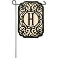 thumbnail image 7 of evergreen filigree monogram e applique garden flag, 12.5 x 18 inches, 7 of 7