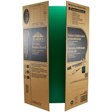 Elmer's Tri-Board Self-Standing Project Display Board 36"X48-Green Box=25, SRP $5.99ea