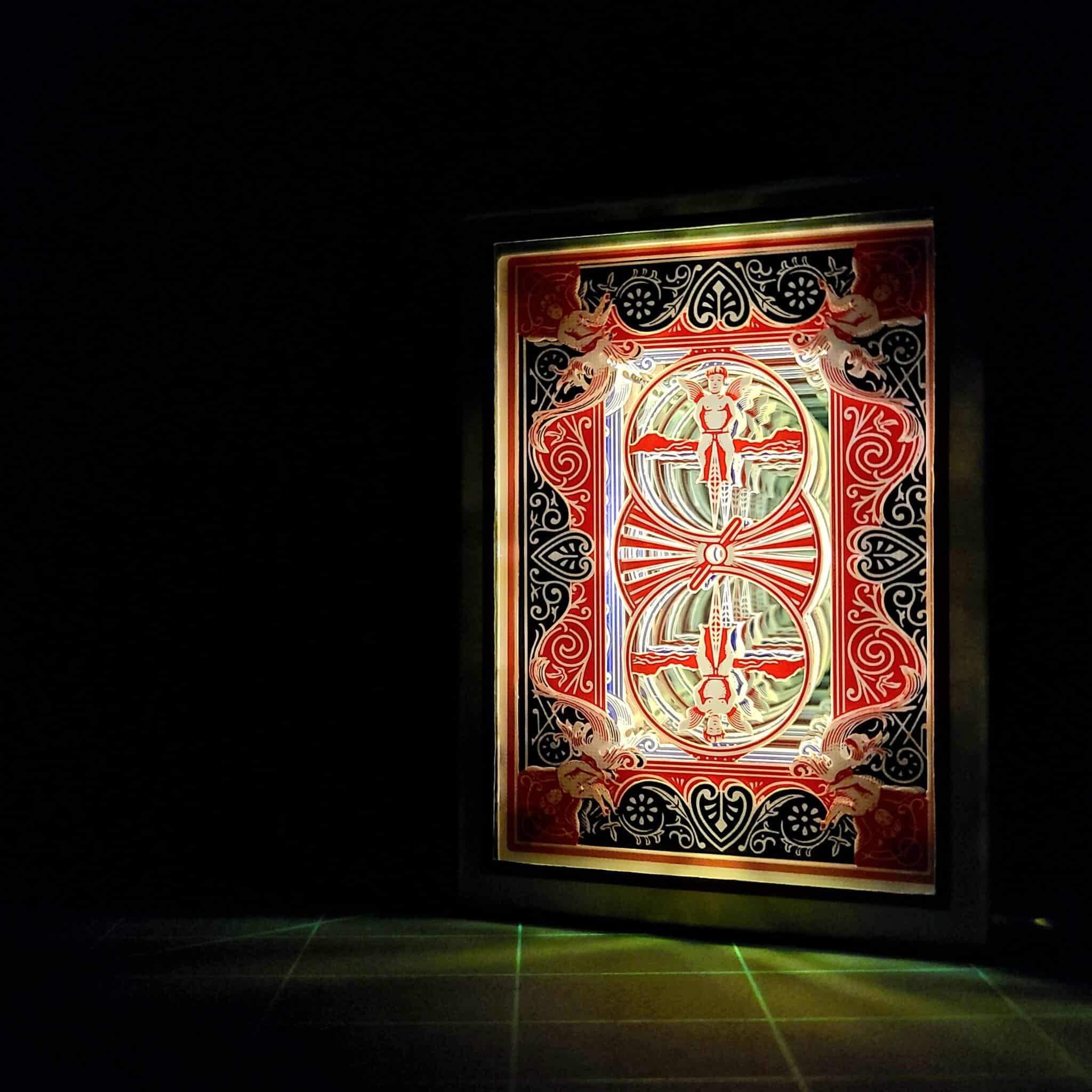 "04/19/43" Rider Back Infinity Cut Playing Cards with LEDs by 3Decks Designs