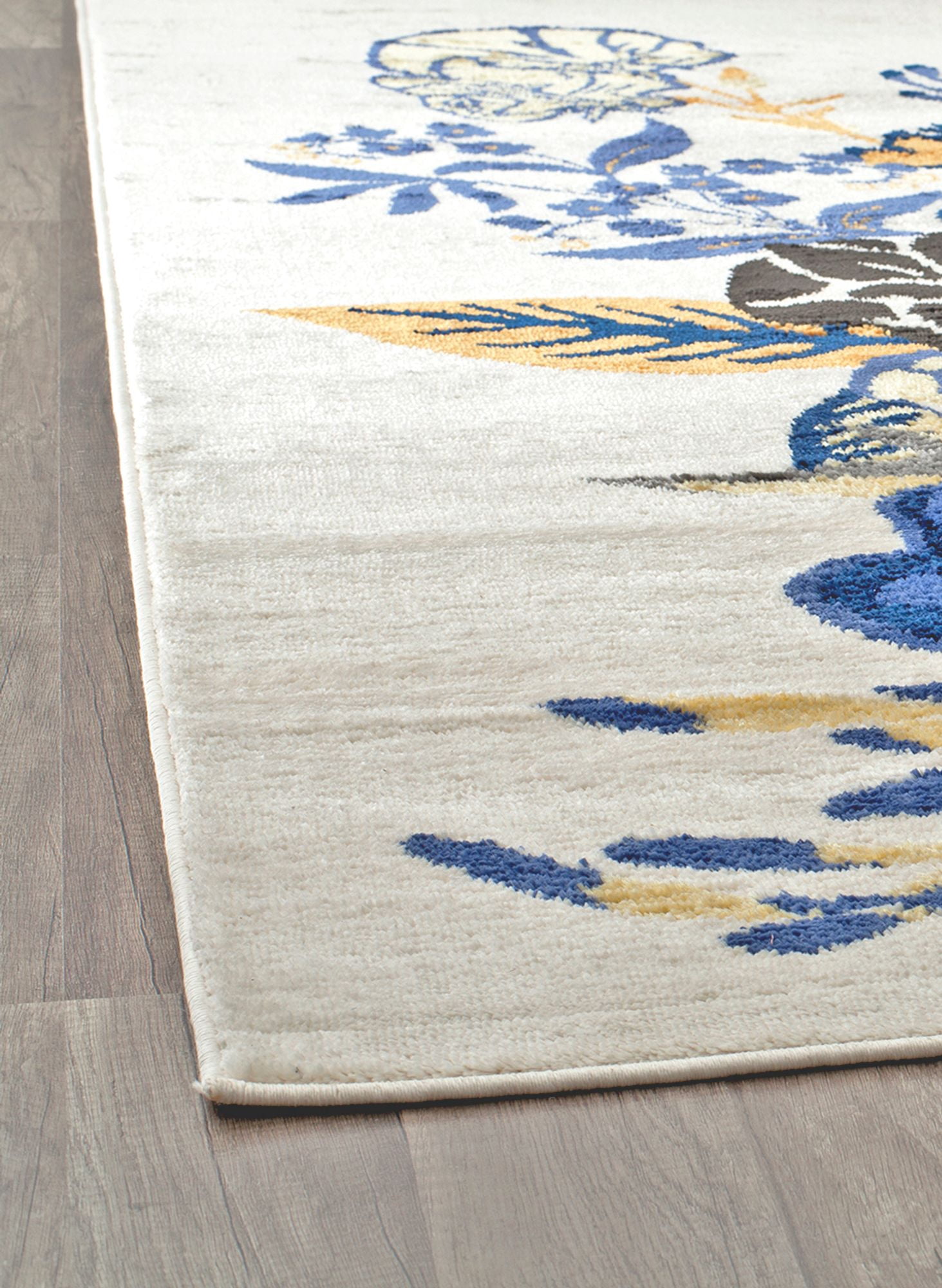 Rugs America Hanna VA25D Floral Charm Ivory Gold Floral Transitional Beige Area Rug, 9'x12'