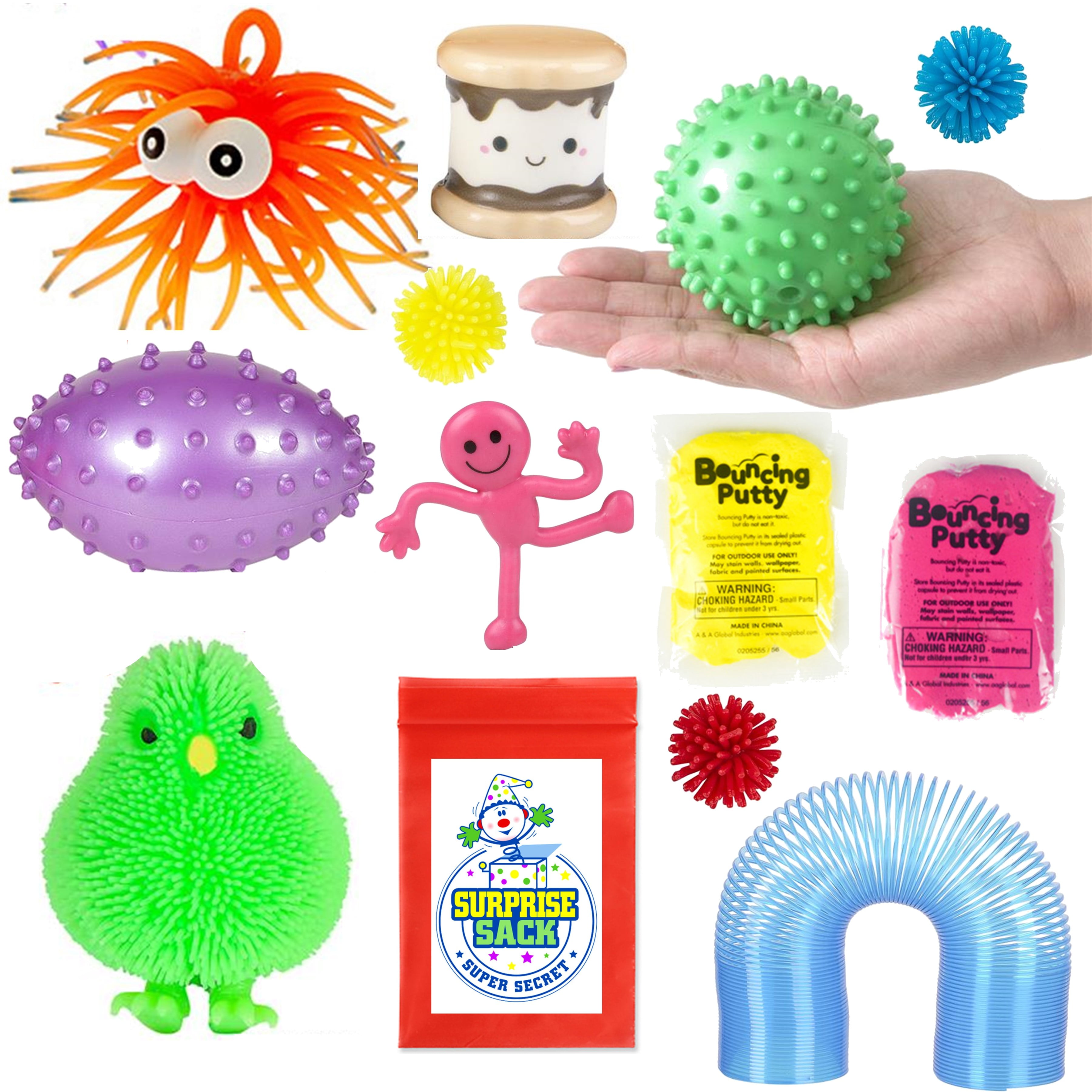 Light Up Flashing Puffer RHINO Squidgy Sensory Fun Toy Fidget Stress Autism ADHD 
