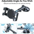 thumbnail image 5 of Tablet Holder for Car ipad Holder for Car【Windshield+Dash】Suction Cup ipad Mount for Truck Stand【360° 】Tablet Car Mount soporte para tableta para auto for All 4.7"-12.9" Apple iPad Samsung Galaxy Tab, 5 of 5