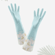 thumbnail image 5 of Guantes de una sola capa para lavar platos, además de guantes de goma elásticos de terciopelo, ajustados, impermeables, con boca ancha y mangas, 5 of 5