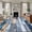 Blue, variant on 6'x9' Area Rugs, Blue Wooden Grain Indoor Outdoor Area Rug for Living Room Bedroom, Farmhouse Country Abstract Art Washable Bathroom Rugs Kitchen Floor Carpet Mats Home Decor Aesthetic