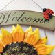 thumbnail image 1 of Letrero de bienvenida Arte del hierro Girasol Placa colgante Tablero de bienvenida para el hogar Tienda Banban ShuxiuWang 8390605092589, 1 of 1