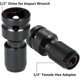 thumbnail image 3 of Pack 1/2" Square To 1/4" Hex Socket Adapter, Quick Release Impact Ratchet Chuck Converter And Screwdriver Bit Holder Socket, 3 of 3