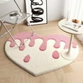 thumbnail image 3 of Cute Bath Mat Heart Pattern Bath Rug Y2K Area Rug Water Absorption Non Mat Soft Machine Wash Rug Mat for Bedroom Bathroom Toilet Floors,40x40cm/15.75*15.75 in, 3 of 6