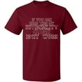thumbnail image 2 of OXI T-Shirt - If You Can Read This, Basic Casual T-Shirt for Men's and Women Fleece T-Shirt Short Sleeve - Cardinal Red Large, 2 of 3