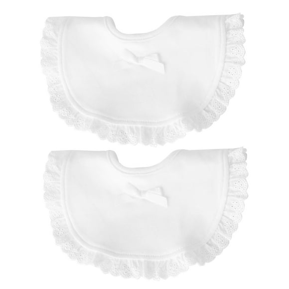 BRIGHTFUFU 2 unids encaje babero babero toalla de bebé algodón comedor baberos baber baber para bebé recién nacido