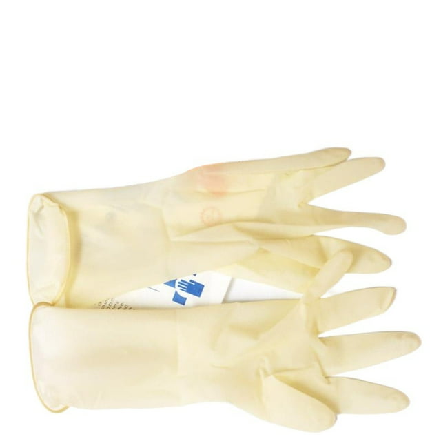 Guantes médicos quirúrgicos de caucho esterilizado, empaquetado por separado, guantes de examen desechables engrosados con revestimiento de látex