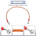 thumbnail image 6 of Unique Bargains 65cm 25.59" Length 10mm ID Motorcycle Hydraulic Brake Line Oil Hose Pipe 28° 0° Stainless Steel Orange, 6 of 6