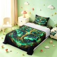 thumbnail image 5 of Homewish Astrology Tree Of Life Twin Sheets,Nature Boho Aesthetic Bedding,Green Gold,3pcs,1 Flat Sheet,1 Fitted Sheet and 1 Pillowcase, 5 of 6