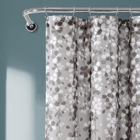 Weeping Flower Shower Curtain Gray - Lush D&#233;cor