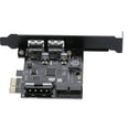 thumbnail image 2 of STW PCI-E to USB 3.0 2-Port PCI Express Card Mini PCI-E USB 3.0 Hub Controller Adapter with Internal USB 3.0 19-Pin Connector and 5V 4 Pin Male Power Dual Port Connector, 2 of 7