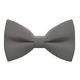 thumbnail image 1 of Men's Classic Pre-Tied Bow Tie Formal Solid Tuxedo, by Bow Tie House (Large, Grey Fog), 1 of 5