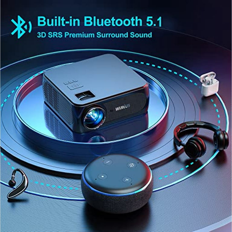 Projecteur Bluetooth Wifi, wimius K1 8000 Lumen Vidéo Projecteur Natif  1920x1080 Full Hd Support 4k Avec 50 4d Zoom Keystone Correction Pour Ppt  Presenta