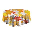 thumbnail image 5 of Red Maple Happy Fall Round Table Cloth,Wrinkle Free Table Cover with Polyester,Waterproof Reusable Tablecloths for Kitchen Picnic Party (Round,60x60inch), 5 of 6