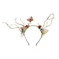 thumbnail image 1 of LLinfflr Diadema con Orejas de Ciervo Diadema con Orejas de Gato Diadema de Ciervo con Flores Diadema con Orejas de Gato Diadema con Flores Disfraz de Fiesta de Cosplay, 1 of 2