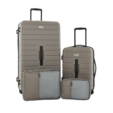 Wrangler 4-piece Hard-Side Upright Set Featuring Upright Luggage Trunk