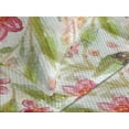 thumbnail image 3 of Ambesonne Floral Design Quilted Coverlet 3 Pcs, Simplistic Leaves Art, King Size, Pistachio Green Dark Pink, 3 of 4