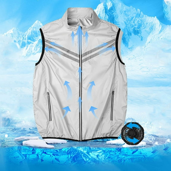Nmnitkp Vest for Men Cooling Vest For Men and Women- Air Conditioning Fans, Heat Reducing Clothing, Unique Design Provides UV Protection(No Battery Pack)
